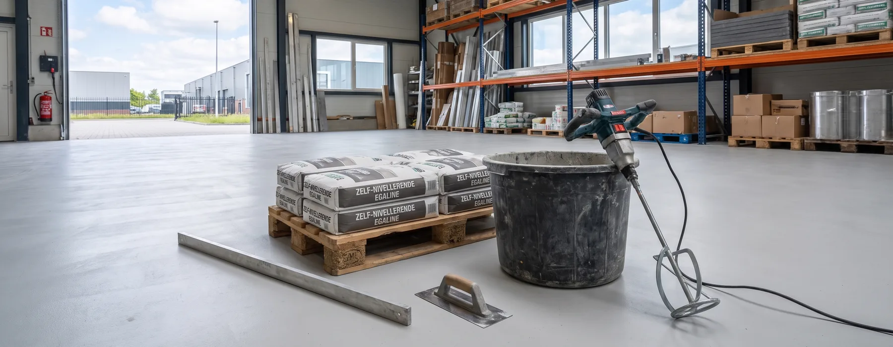 egaline-vloer-werkplaats-materialen